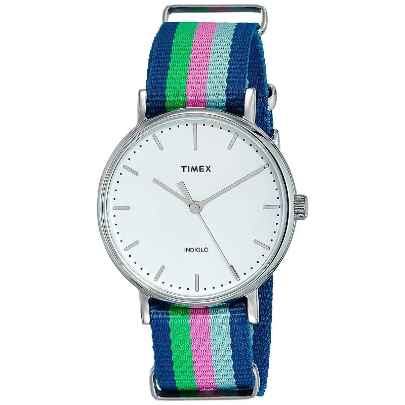 Unisex watch couple’s match -Timex Women's Quartz Watch - Fairfield White Dial Adjustable Nylon Strap | TW2P91700