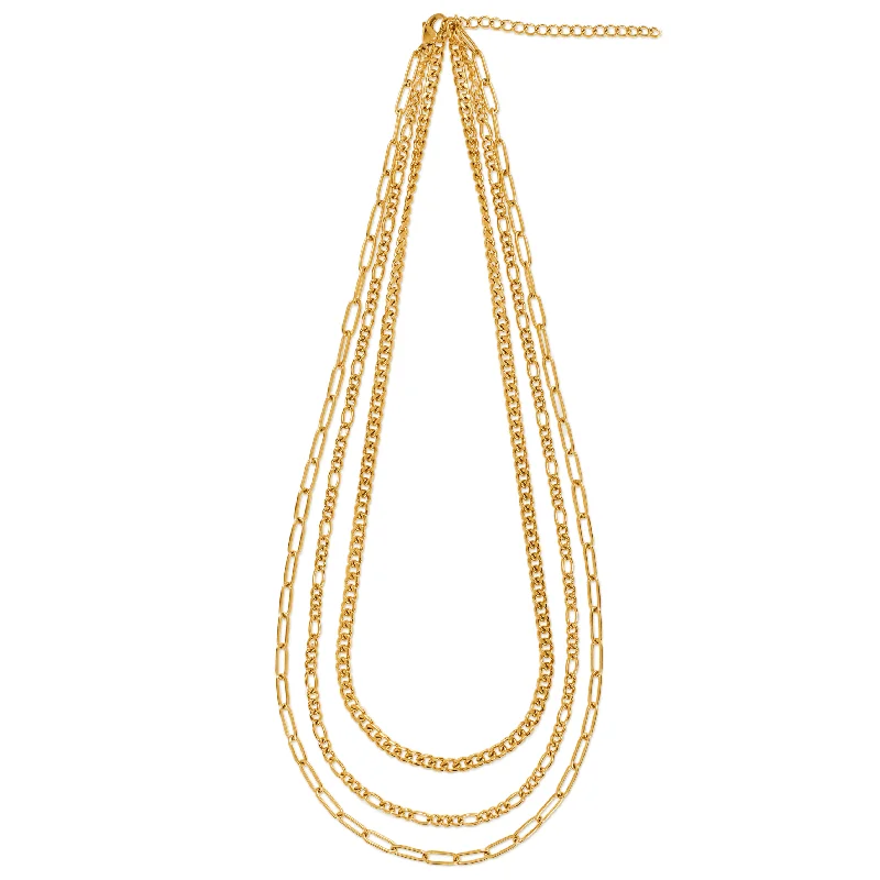 Minimalist necklaces for women-Nola Multi Chain Necklace