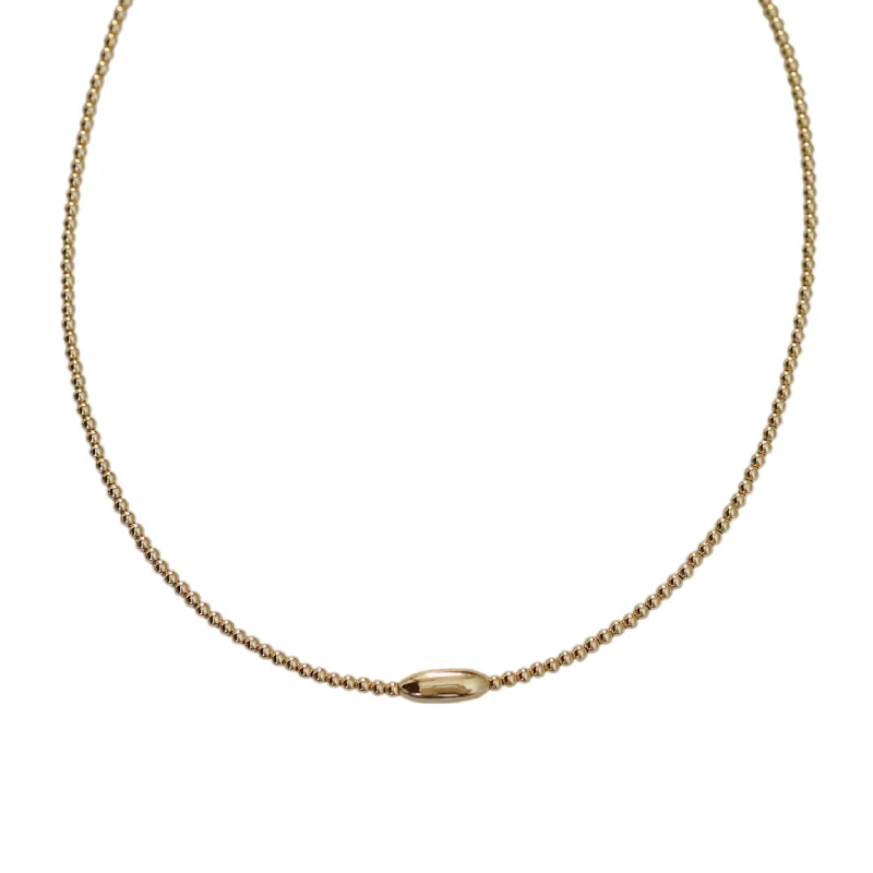 Rose gold pendant necklaces for women-"PERRI" 14k gold-filled beaded Choker/Necklace