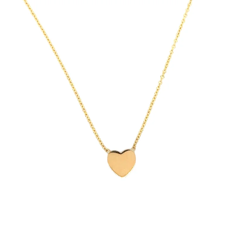 Flower necklaces for women-Gold Mini Heart Necklace