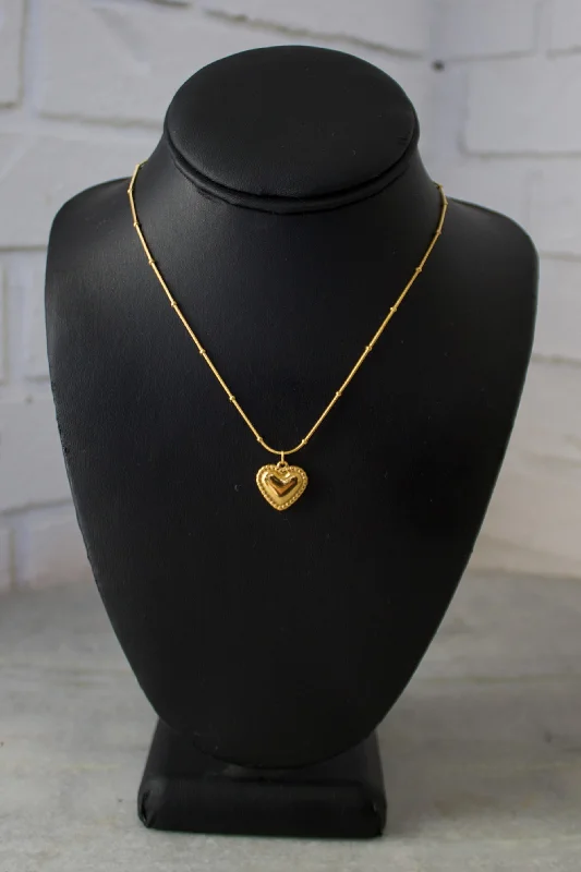 Gold necklaces for women-18K Heart Pendant Necklace