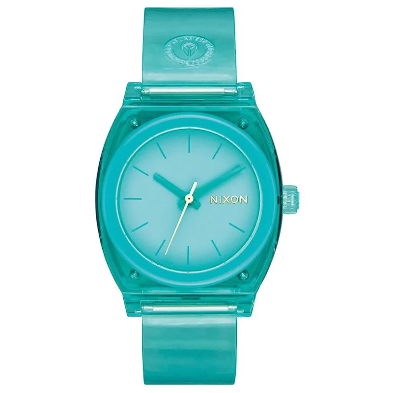 Unisex watch colorful straps -Nixon Women's Quartz Watch - Time Teller Turquoise Dial Resin Strap | A1215309