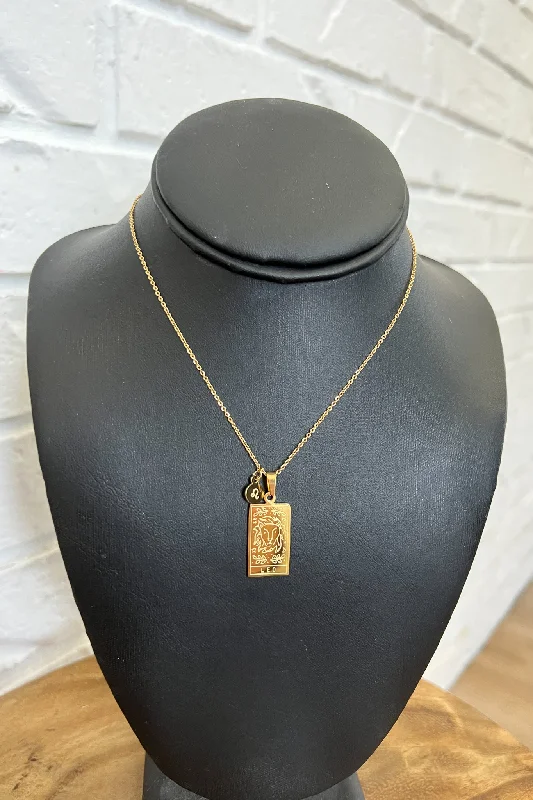 Layered necklaces for women-18K Leo Necklace