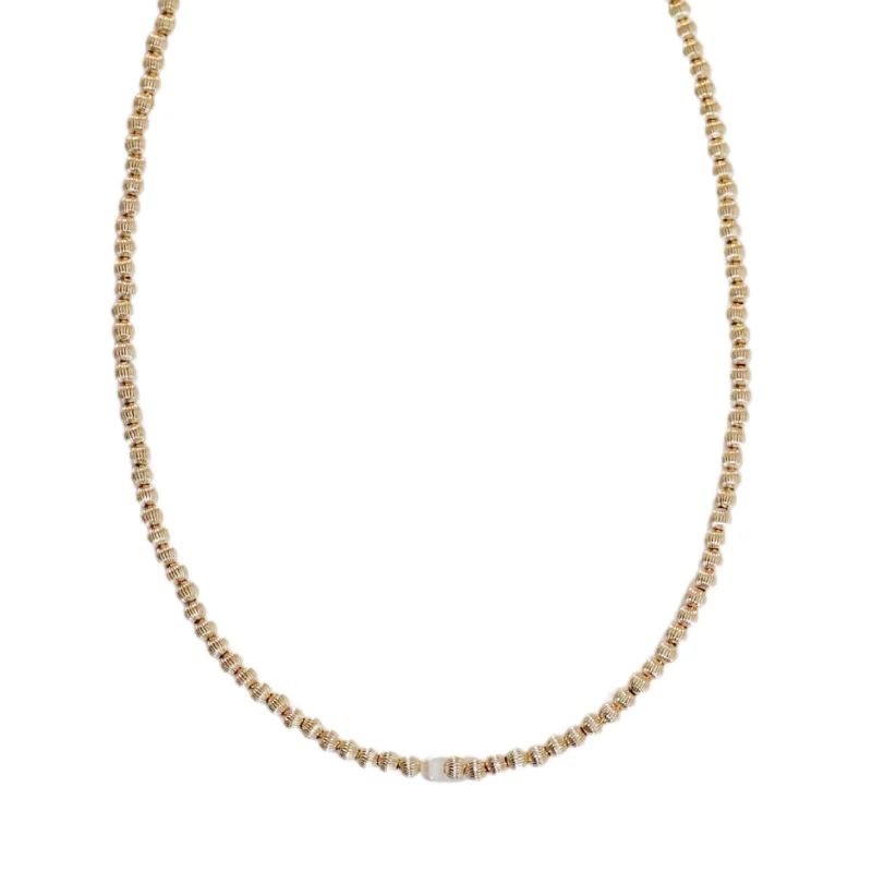 Birthstone pendant necklaces for women-"CHARLOTTE" 14k gold-filled & pearl beaded Choker/Necklace