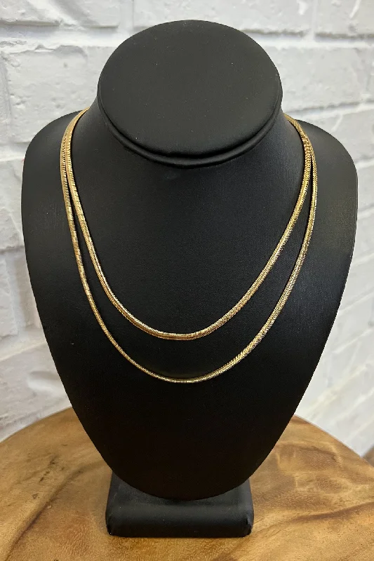 Custom chain necklaces for women-18K Madelyn Double Layer Necklace