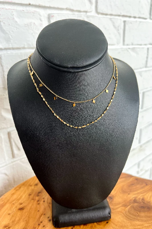 Long necklaces for women-18K Nina Double Strand Necklace