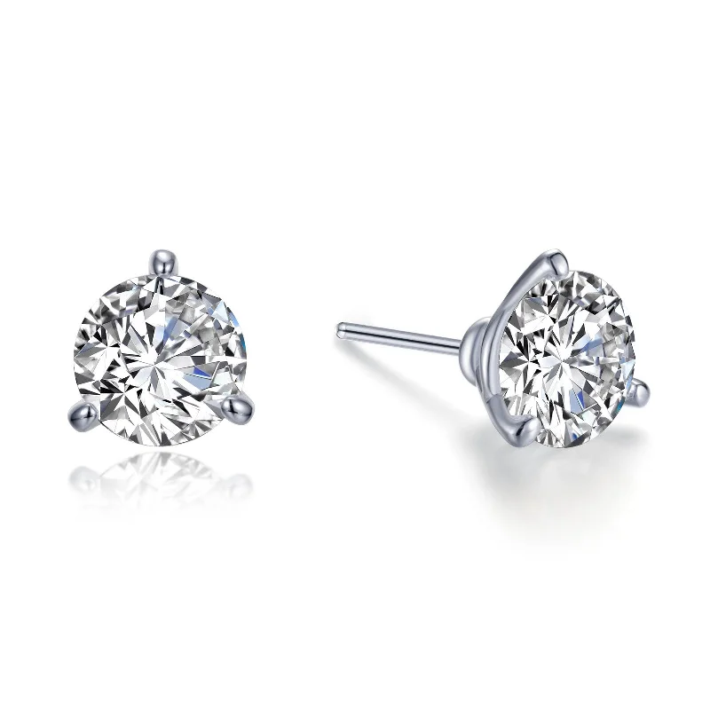 Ladies Earrings Galaxy -Lafonn Simulated Diamond 4.0ct Martini Stud Earrings E0207CLP