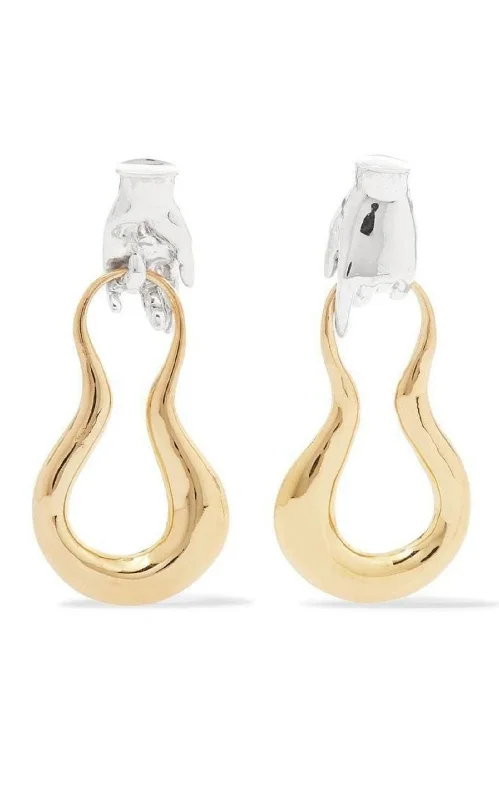 Ladies Earrings Designer Brand -Sterling Silver and 18K Gold Plating Earrings