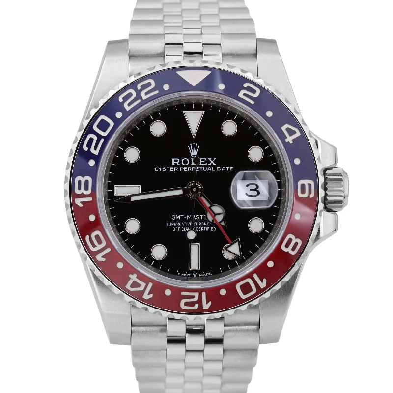 Unisex watch elegant appeal -MINT NEW PAPERS Rolex GMT-Master II 126710 BLRO Red Blue PEPSI JUBILEE 40mm BOX