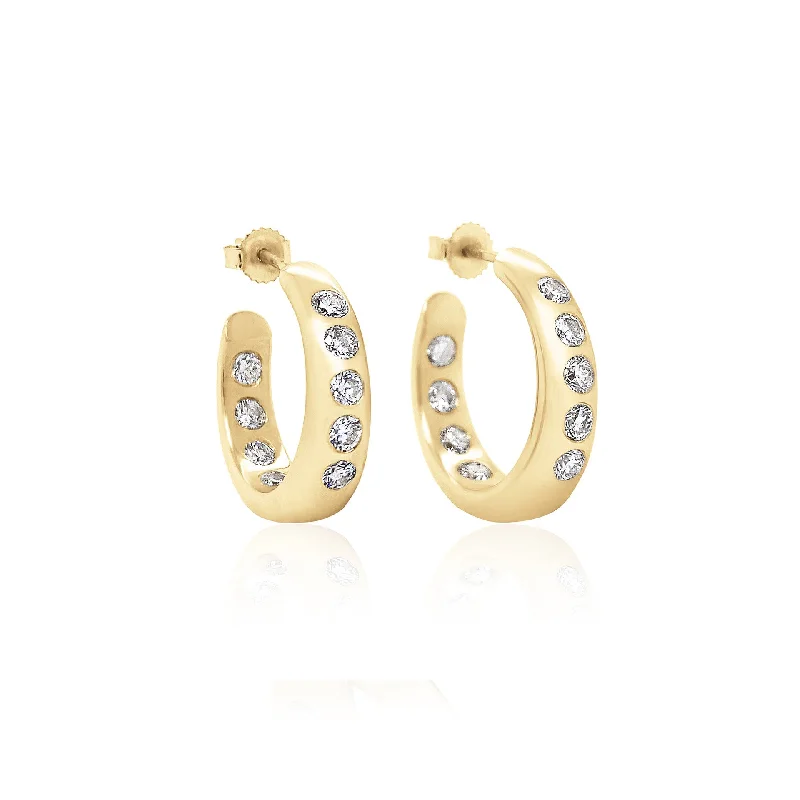 Ladies Earrings Name -Diamond Nomad Hoops