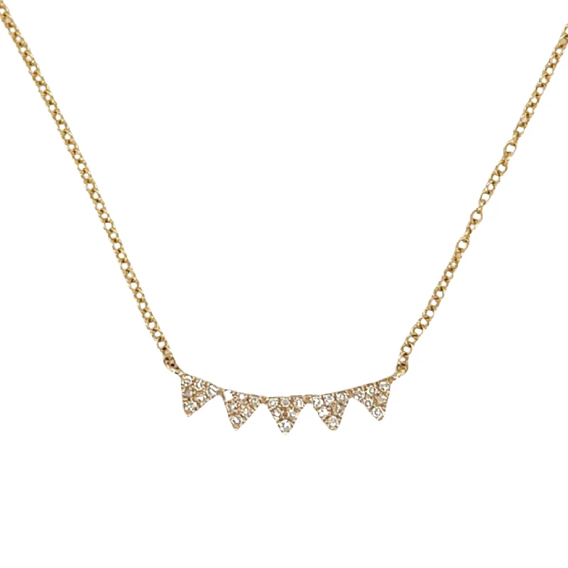 Vintage necklaces for women-Diamond Crown Necklace