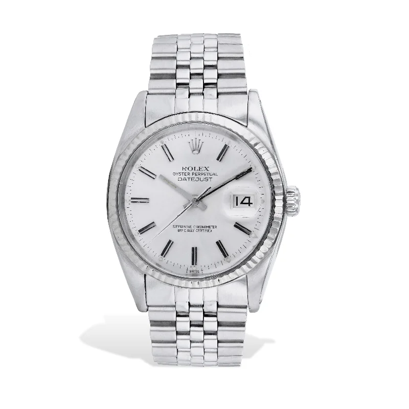 Unisex watch screen durability -Rolex Datejust 36mm Silver Dial Estate Watch - 16014