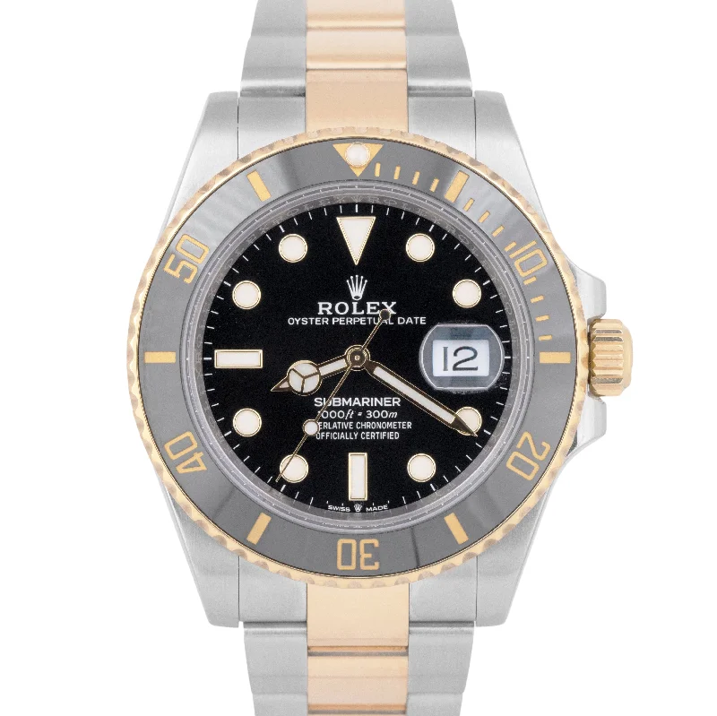 Unisex watch limited release -NEW SEPT 2024 PAPERS Rolex Submariner Date 41mm Two-Tone 18K Gold 126613 LN BOX