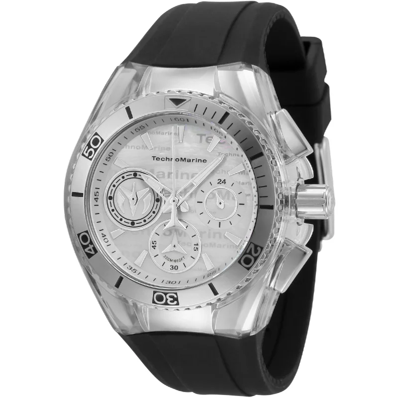 Unisex watch nylon design -Technomarine Women's Watch - Cruise California Chronograph Black Strap | TM-120027