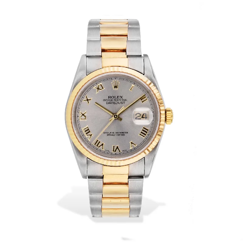 Unisex watch auction value -Rolex Datejust 36mm 2-Tone Estate Watch - 16233