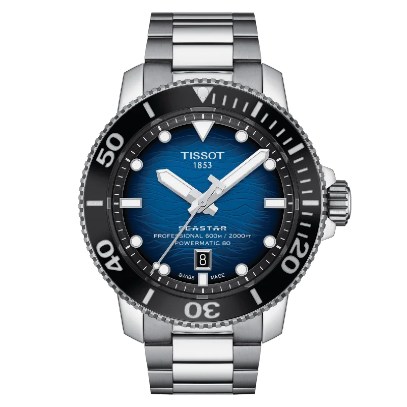 Unisex watch minimalist design -Tissot Seastar 2000 Professional Powermatic 80