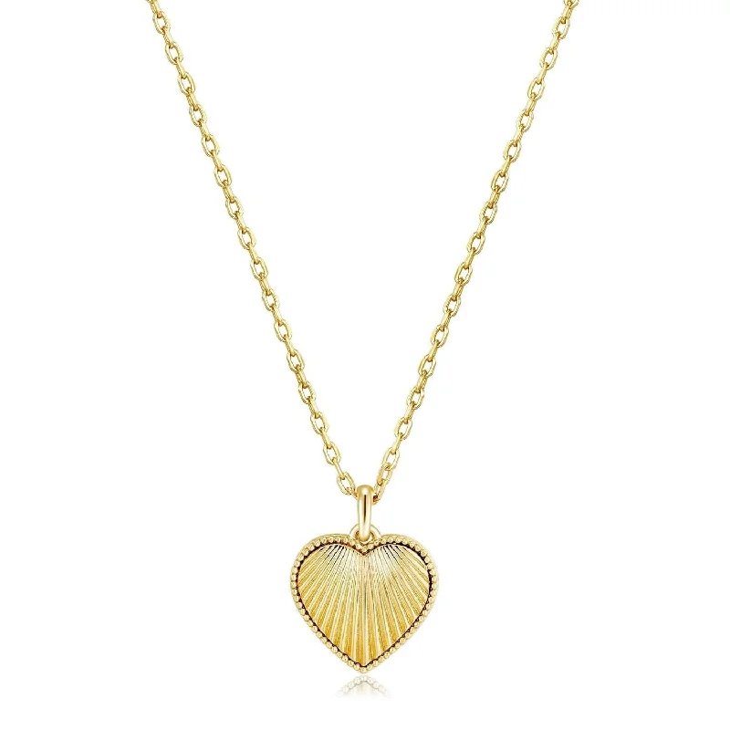 Boho necklaces for women-Baby Scalloped Heart Pendant Necklace