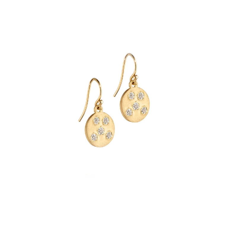 Ladies Earrings Bronze -Circle of Fifth's Diamond Drop Earrings