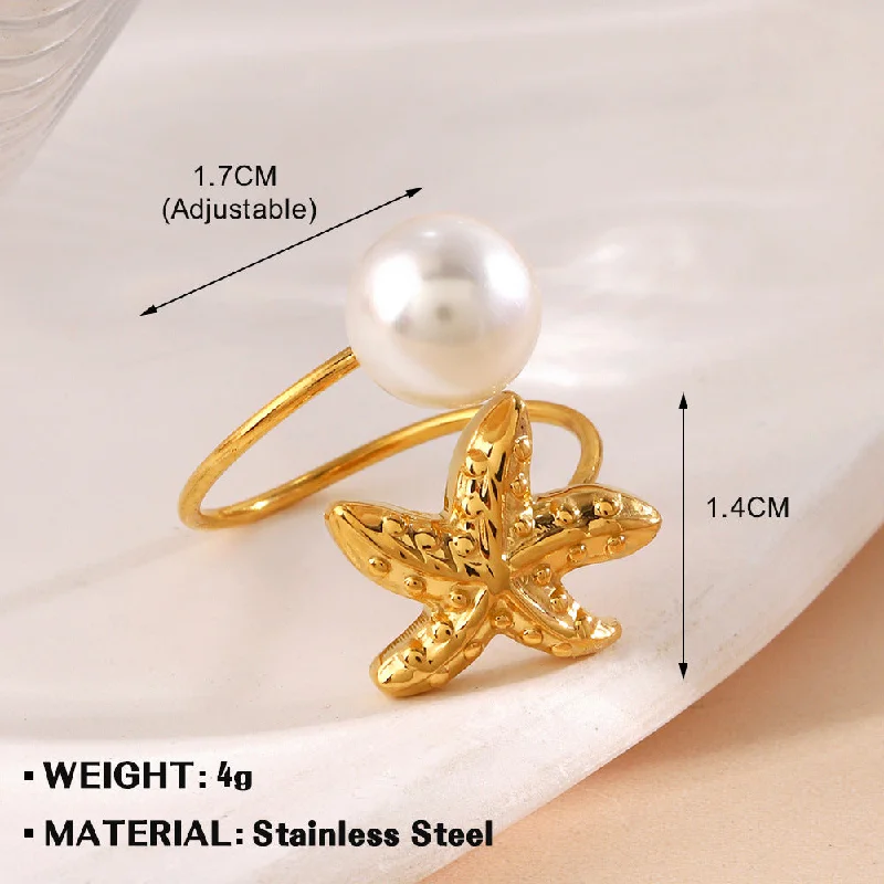 Gold Starfish Ring 93-6