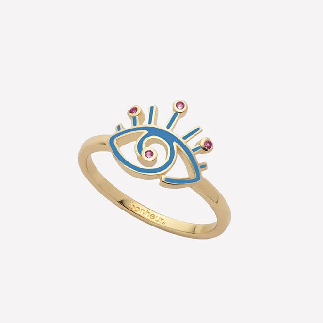 Simple rings for women-Shiva Greek Eye Ring