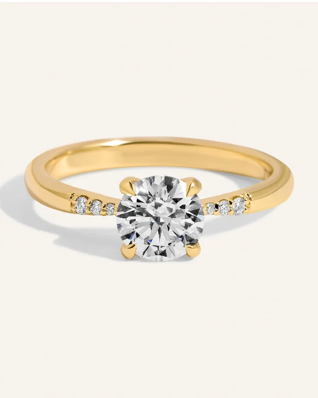 Elegant diamond rings for women-Noor Ring