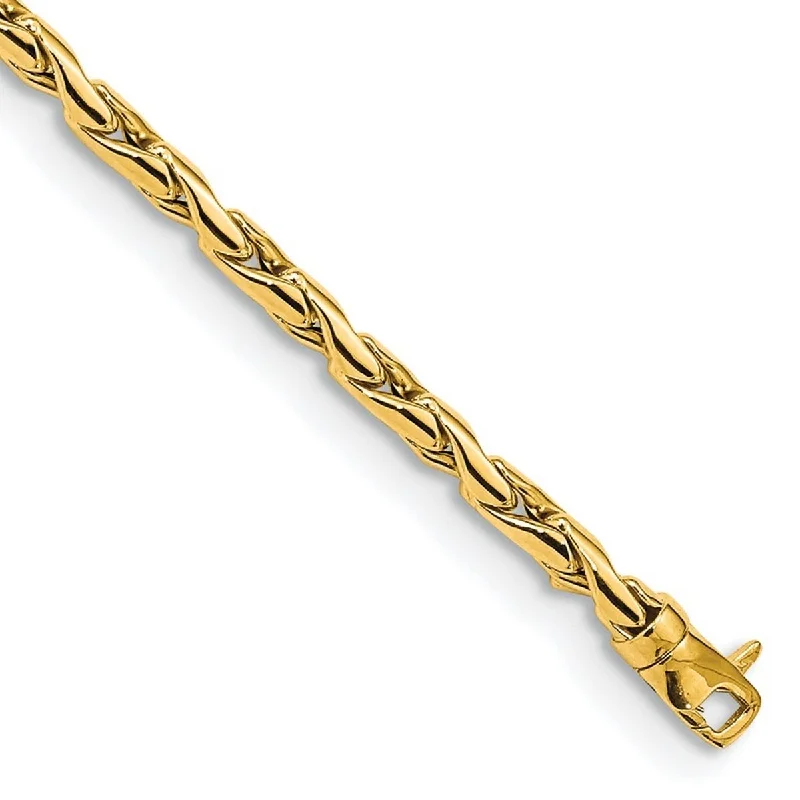 Ladies Bangles Anniversary -Curata 14k Yellow Gold 3.25mm Polished Fancy Link Bracelet 7.5 Inch