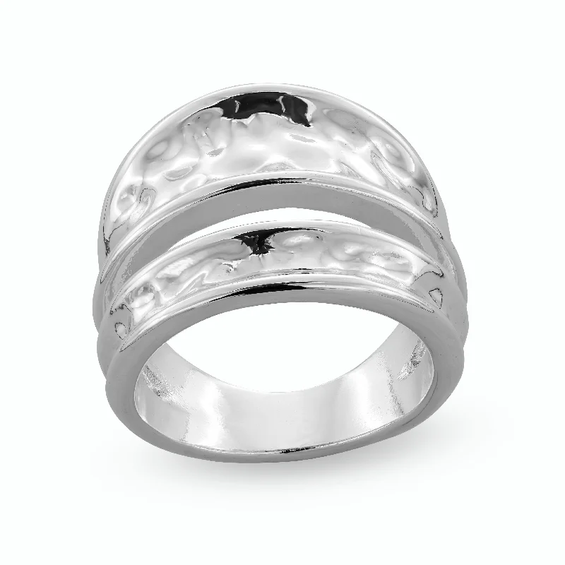 Silver stackable rings for women-Aspen Silver Statement Ring