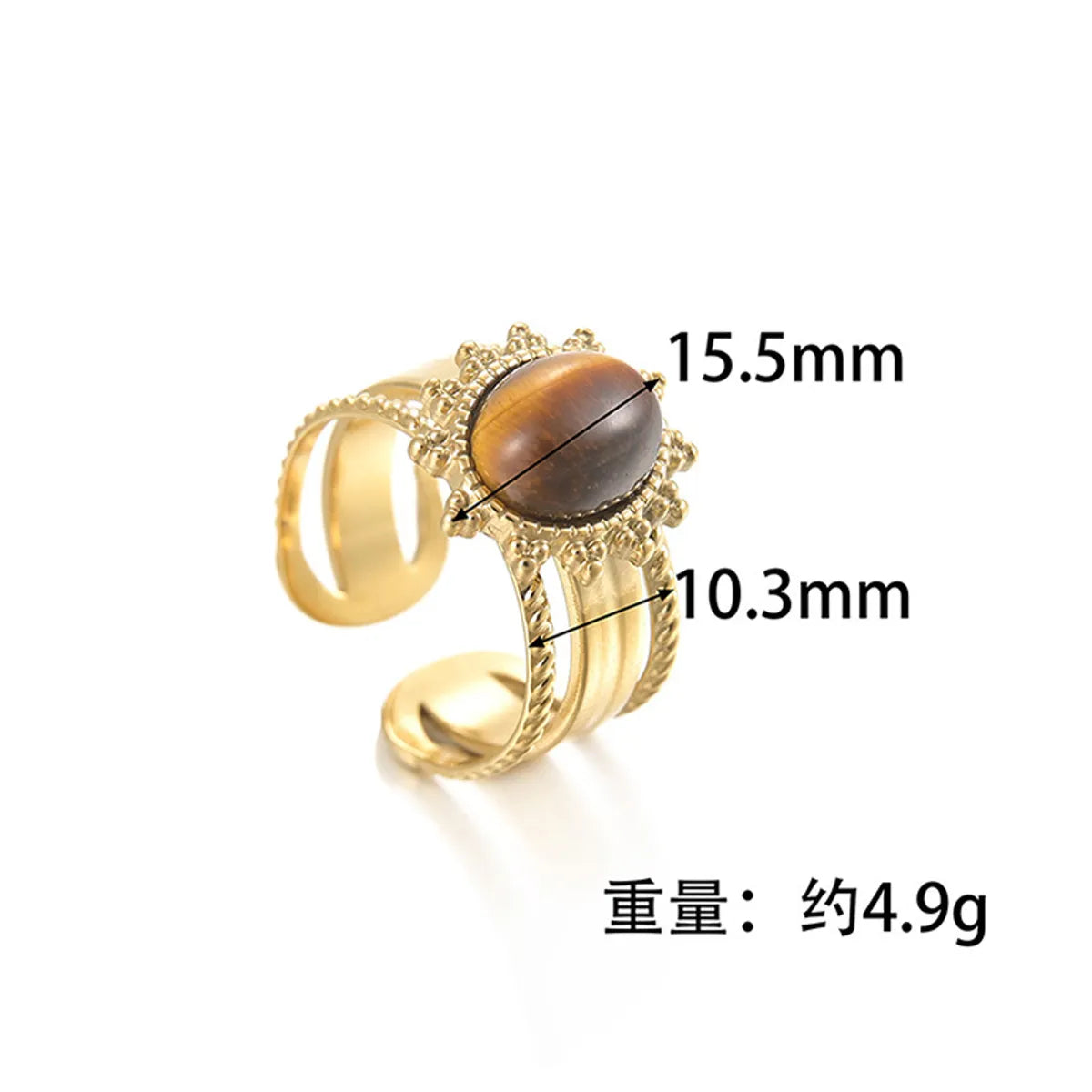 Pearl rings for women-European And American New Women's Ring Turquoise Fashion Retro Titanium Steel Rings