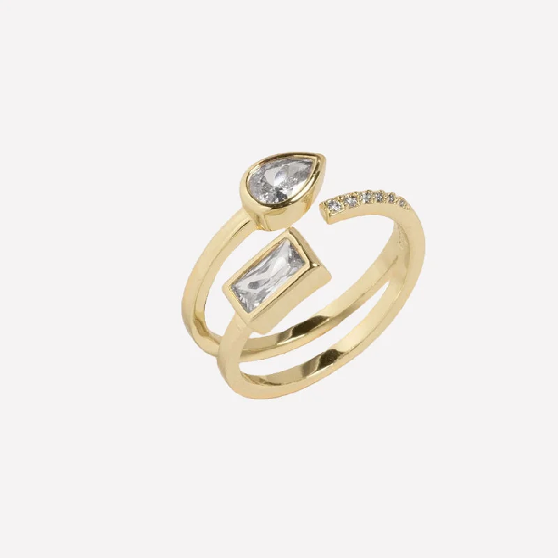 Engagement rings for women-Ambroise Split Shank Bezel Ring