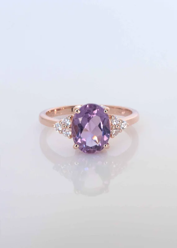 Luxury rings for women-Amethyst Ring - Fleur