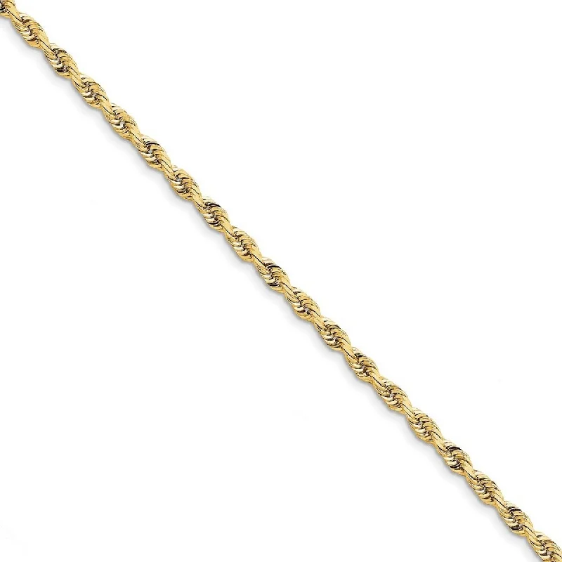 Ladies Bangles Wood -Curata 10k Yellow Gold Solid 4.5mm Sparkle Cut Quadruple Rope Chain Bracelet