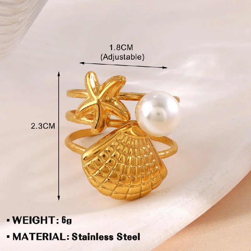 Gold Shell Ring 93-2