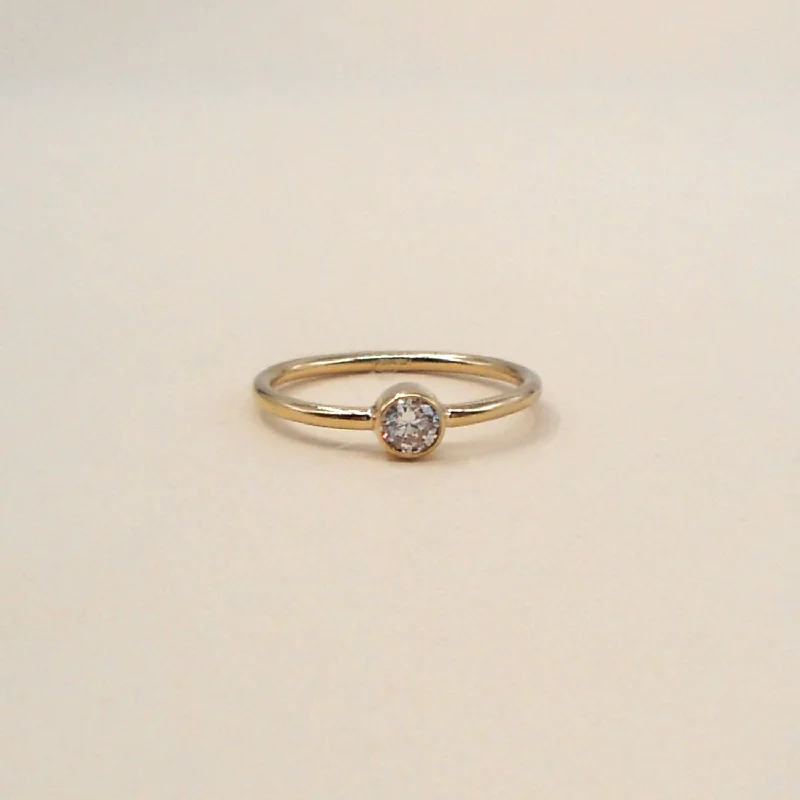 Unique stackable rings for women-XL Gold Filled CZ Stacking Ring Wholesale