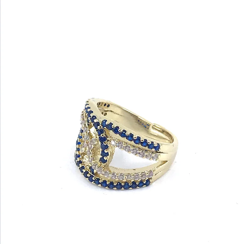 Romantic rings for women-Gold Plated Design Ring