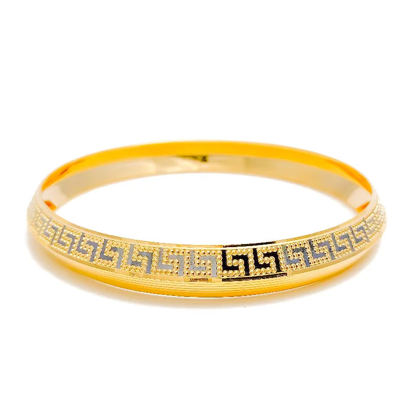 Ladies Bangles Gift -Ritzy Two-Tone Men's Bangle