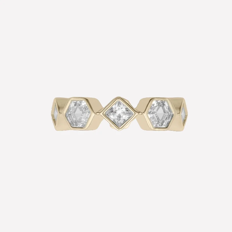 Trendy gemstone rings for women-Milou Bezel Set Eternity Ring