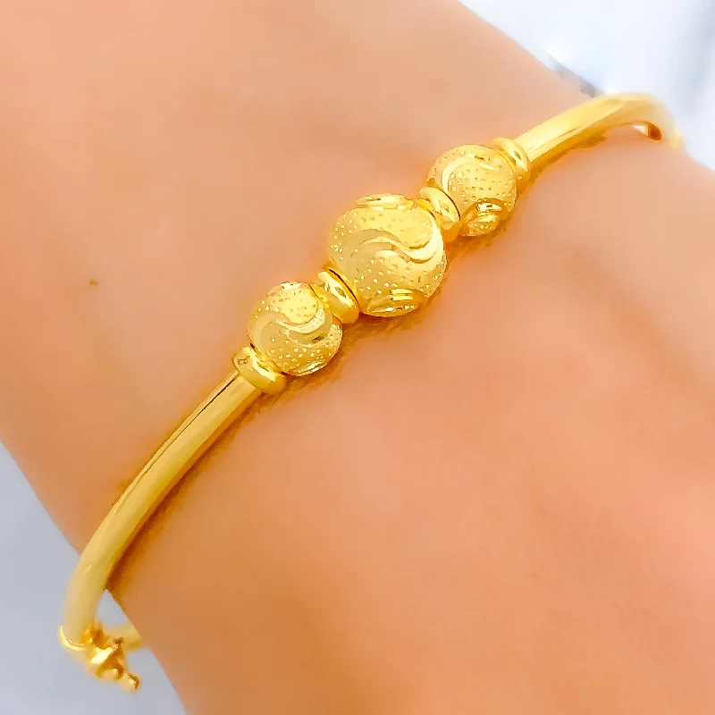 Ladies Bangles Multi Pack -Wavy Gold Bangle 22k Gold Bracelet