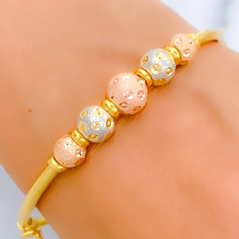 Ladies Bangles Stackable -Vibrant Rose Gold Bangle Bracelet