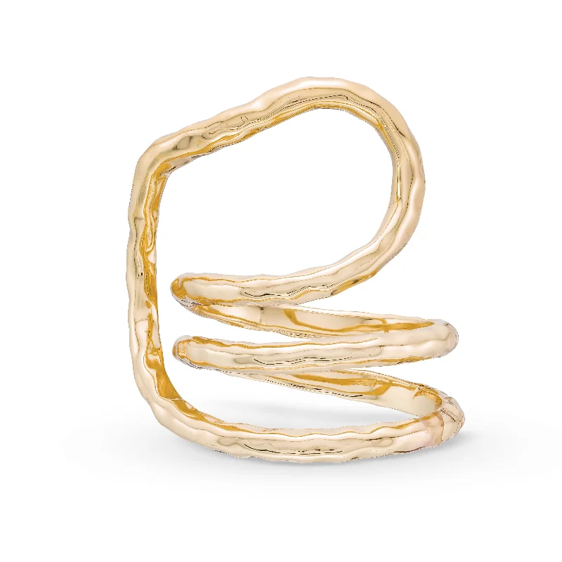 Minimalist rings for women-Aspen Abstract Ring in Gold