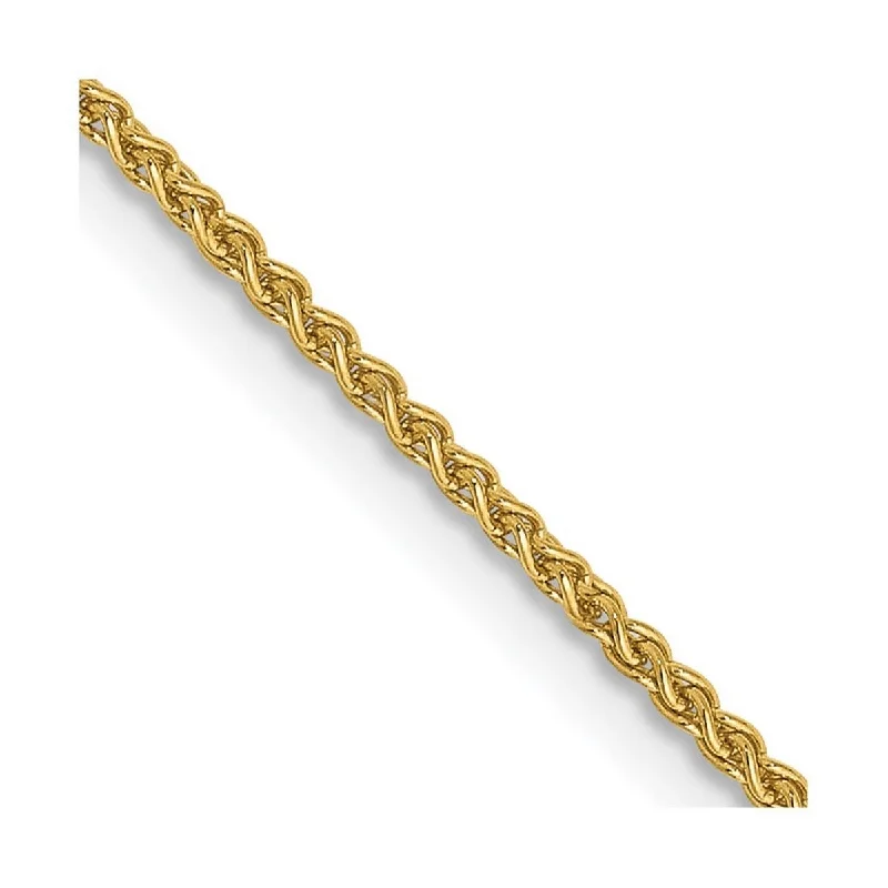 Ladies Bangles Sparkly -Curata 14k Yellow Gold Solid Polished 1.25mm Spiga Chain Bracelet Lobster Claw