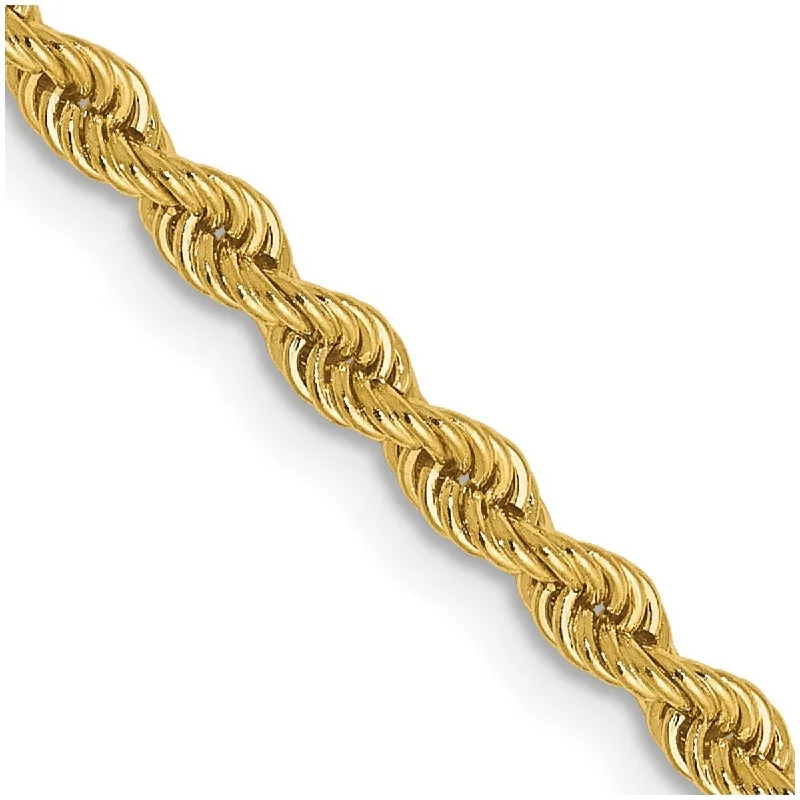 Ladies Bangles Sparkly -Curata 14k Yellow Gold Lobster Claw Closure Valu plus 2.5mm Solid Chain Bracelet