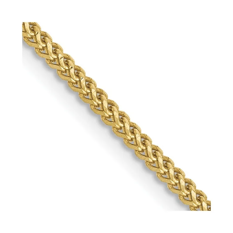 Ladies Bangles Solid -Curata 10k Yellow Gold 1.3mm Franco Chain Bracelet