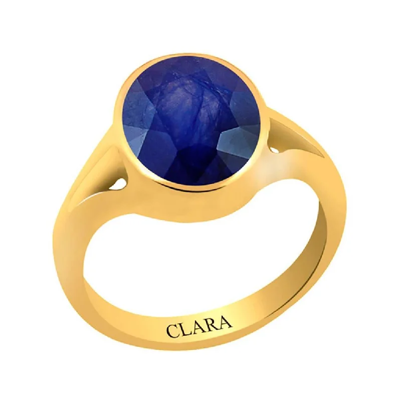 Customizable rings for women-Certified Blue Sapphire Neelam Zoya Panchdhatu Ring 6.5cts or 7.25ratti