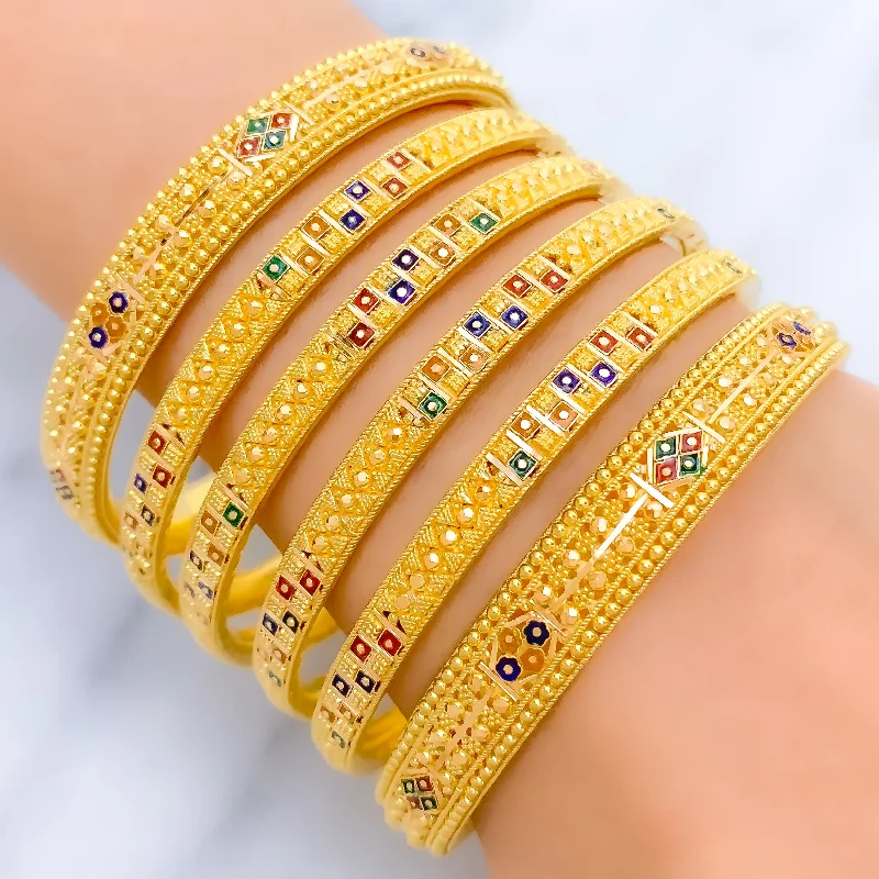 Ladies Bangles Bohemian -Classic Meenakari Bangle Set