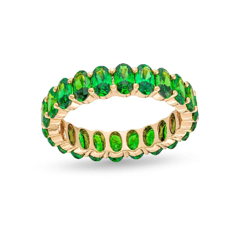 Big rings for women-Emily Ring in Emerald Green