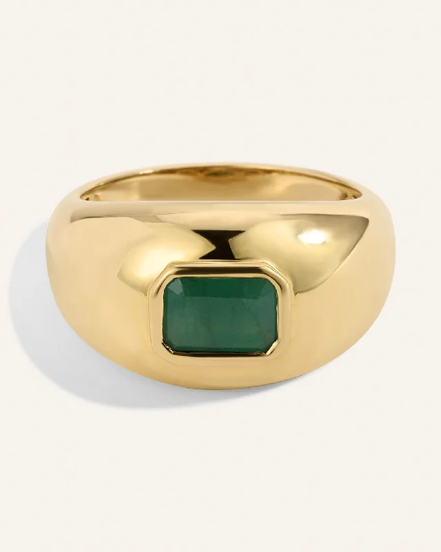 Chunky gold rings for women-Large Morlet Ring