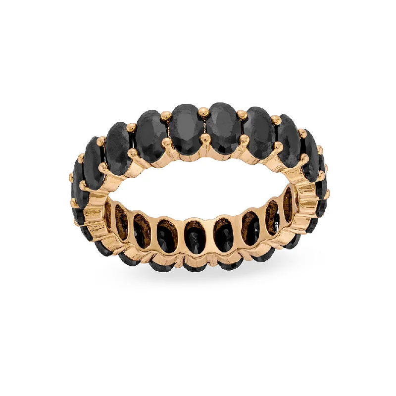 Crystal rings for women-Emily Ring in Black