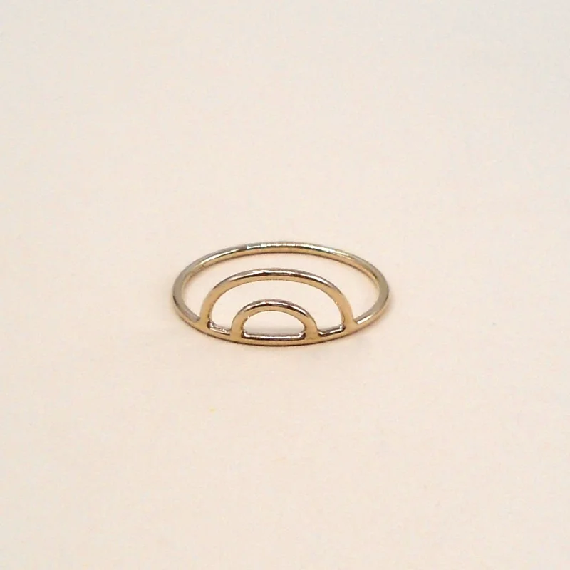 Personalized rings for women-Half Moon Ring